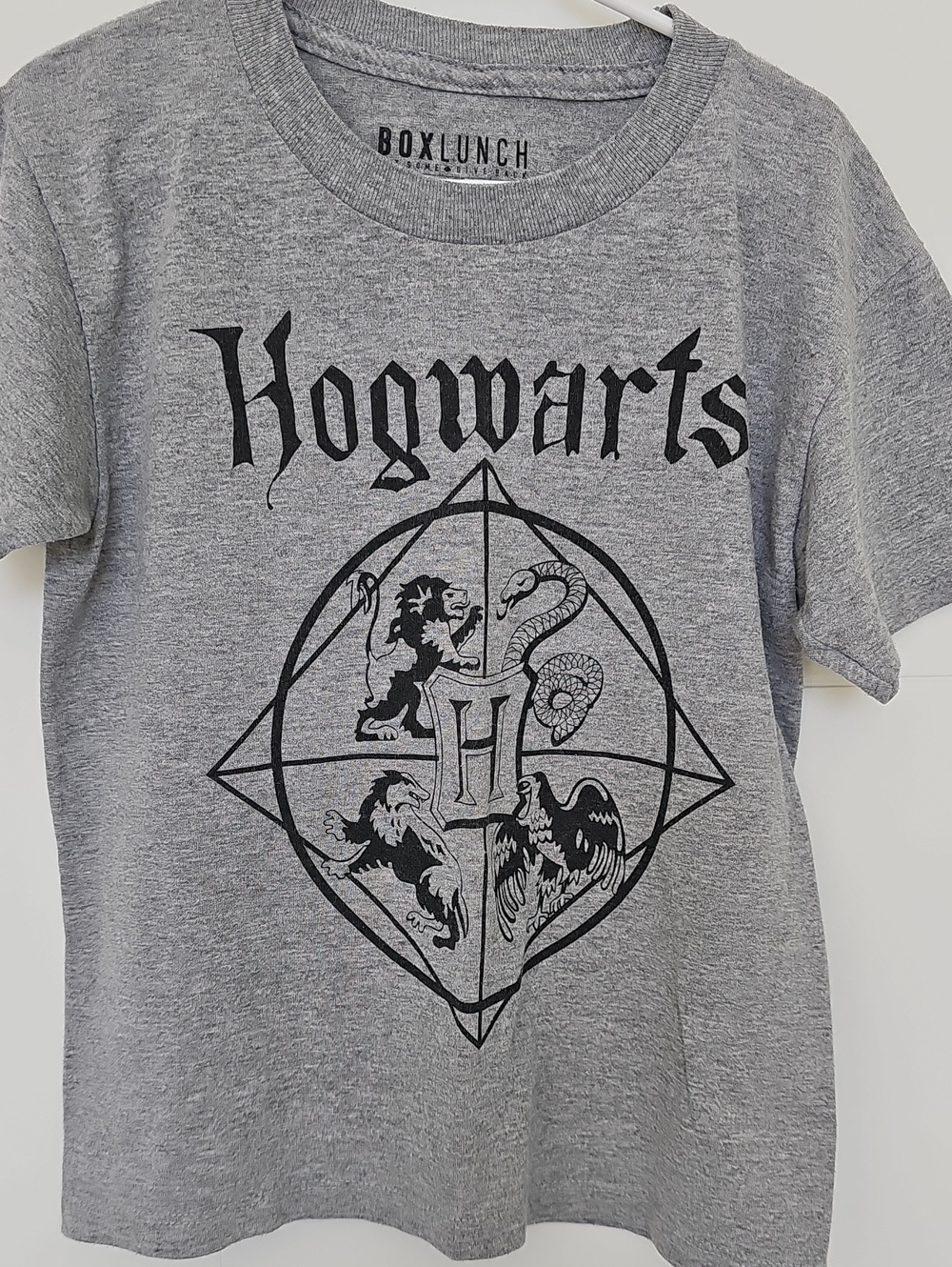 Harry Potter Hogwarts Grey Short Sleeve Tshirt Kids Sz XS 4/6